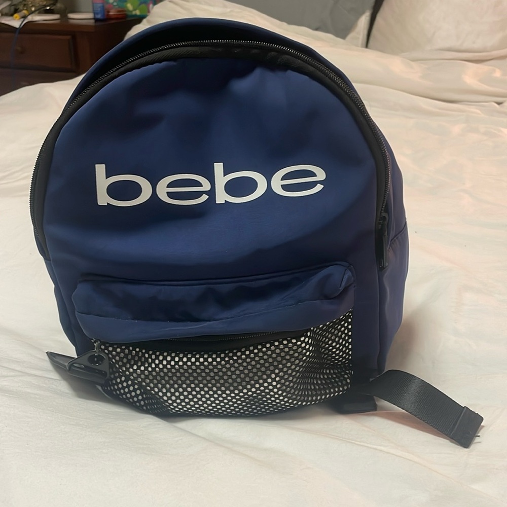 BEBE Blue Backpack purse Bag Handbag